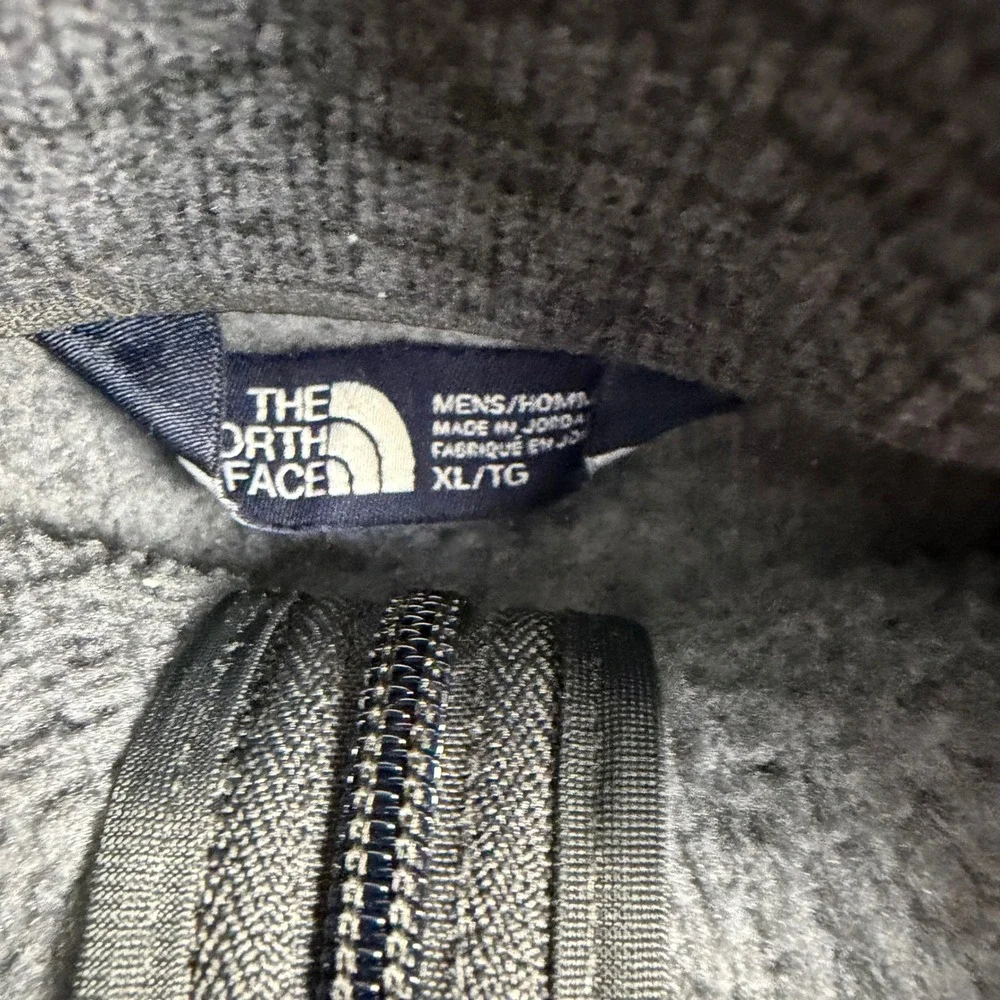 The North Face Mens XL Gordon Lyons 1/4 Zip Sweater Fleece Pullover Grey Heather